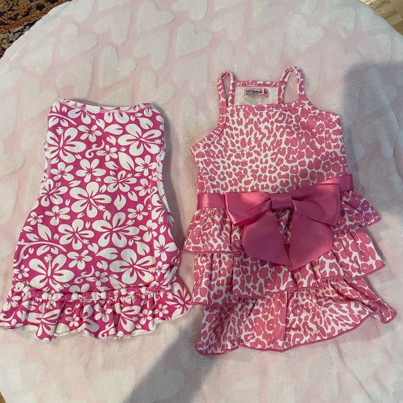 Other - 3/$15 Bundle Sale Puppy 🐶 Dog pink animal print 2  outfits M excellent LN